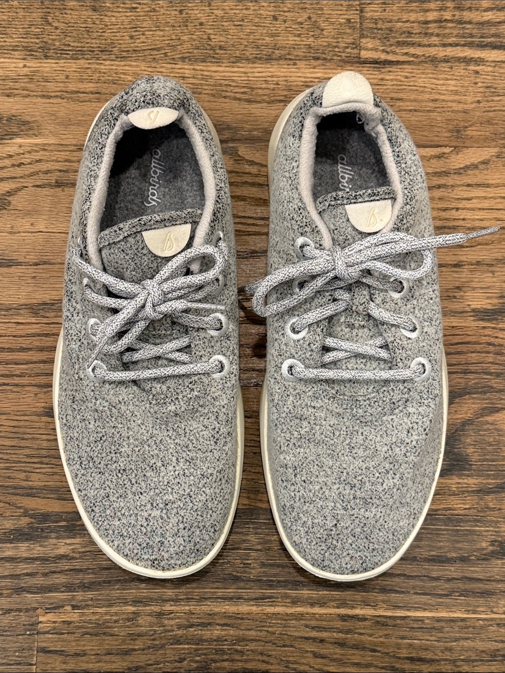 allbirds Heather Gray Wool Low-Top Lace-Up Sneakers
